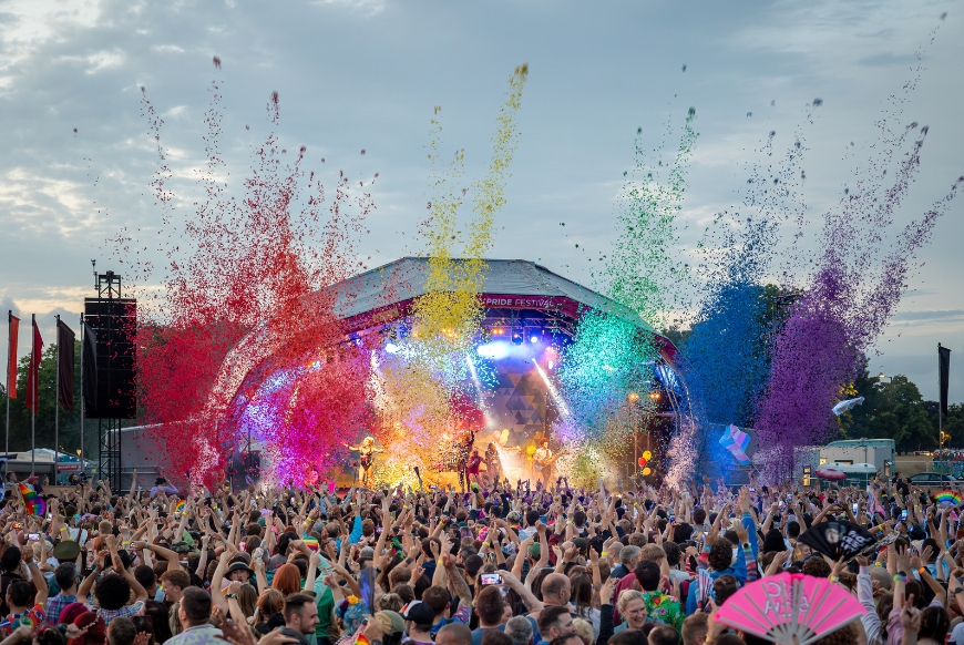 Bristol Pride main stage in 2023